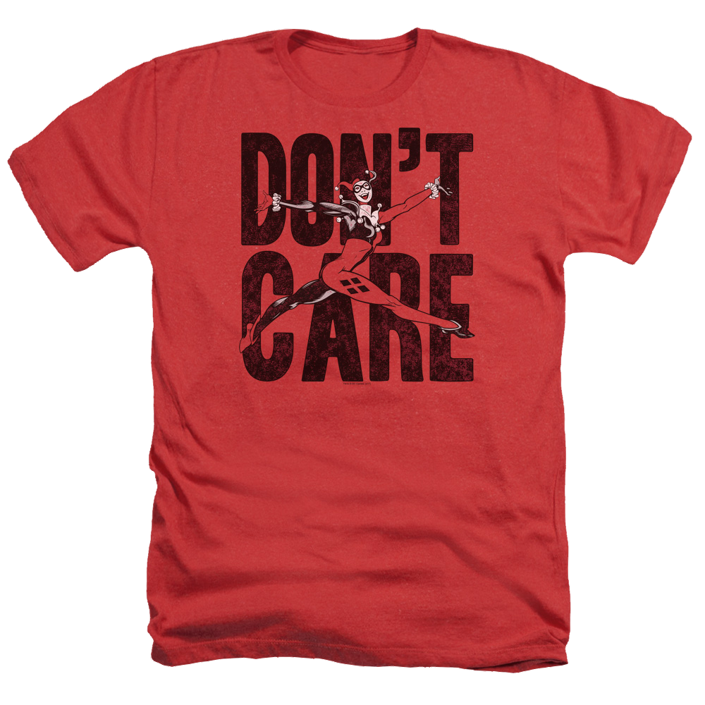 Harley Quinn Don’T Care - Men's Heather T-Shirt Men's Heather T-Shirt Harley Quinn