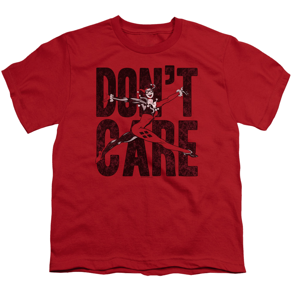Harley Quinn Don’T Care - Youth T-Shirt Youth T-Shirt (Ages 8-12) Harley Quinn