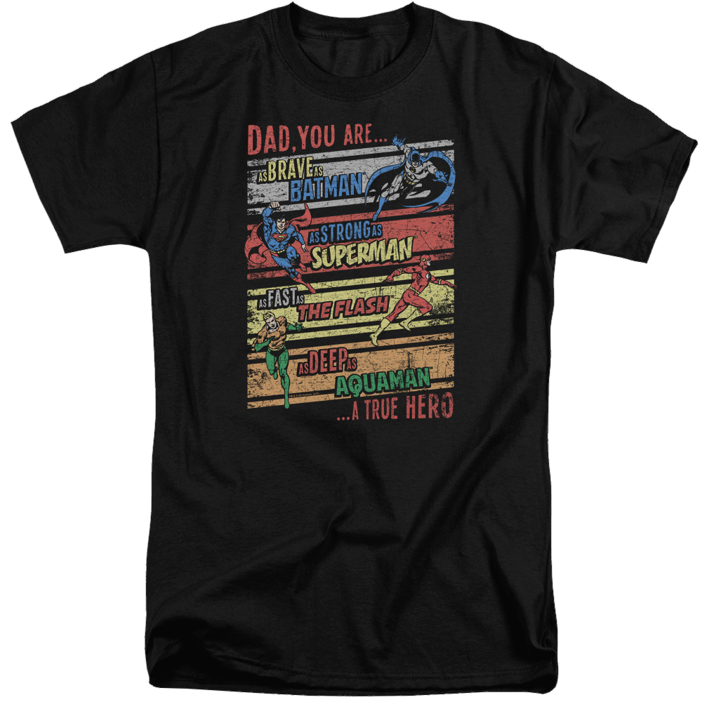 Justice League A True Hero Men's Tall Fit T-Shirt Men's Tall Fit T-Shirt Wonder Woman