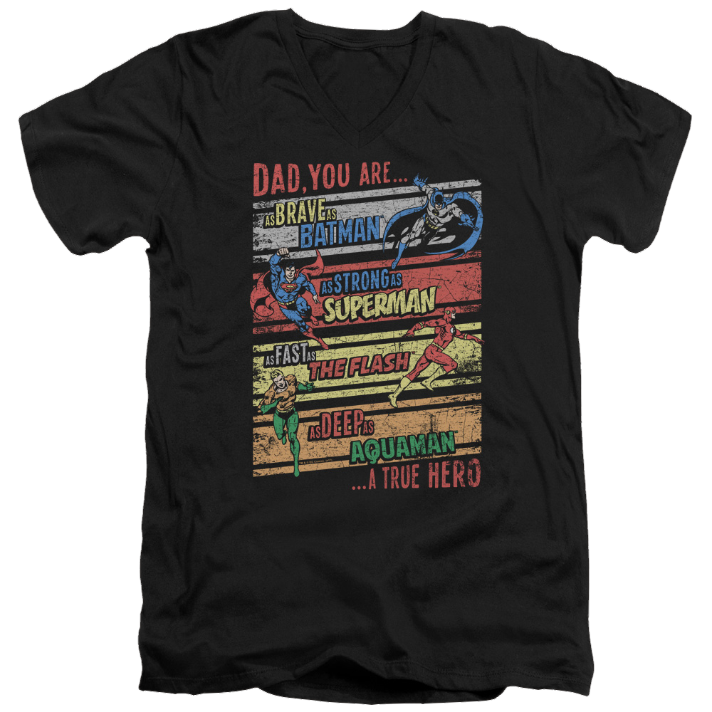 Justice League A True Hero Men's V-Neck T-Shirt Men's V-Neck T-Shirt Wonder Woman
