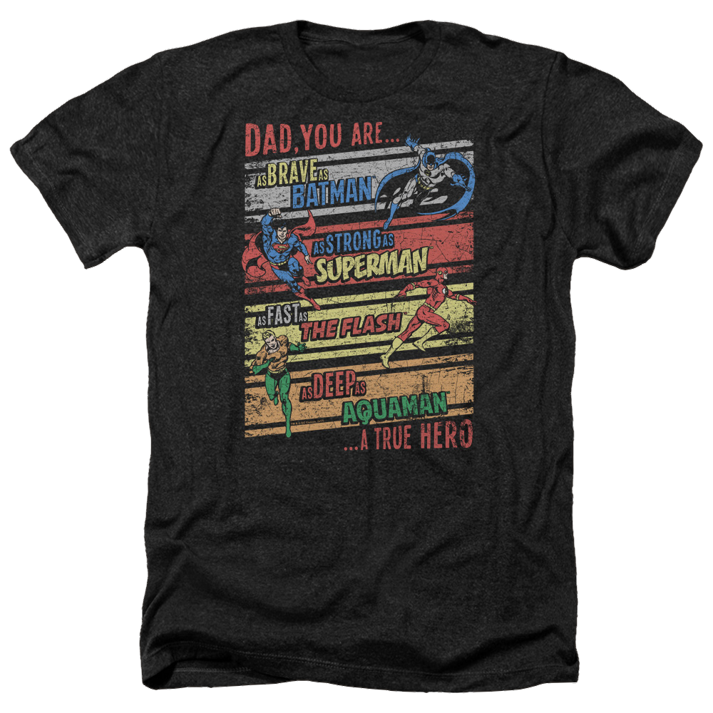 Justice League A True Hero Men's Heather T-Shirt Men's Heather T-Shirt Wonder Woman
