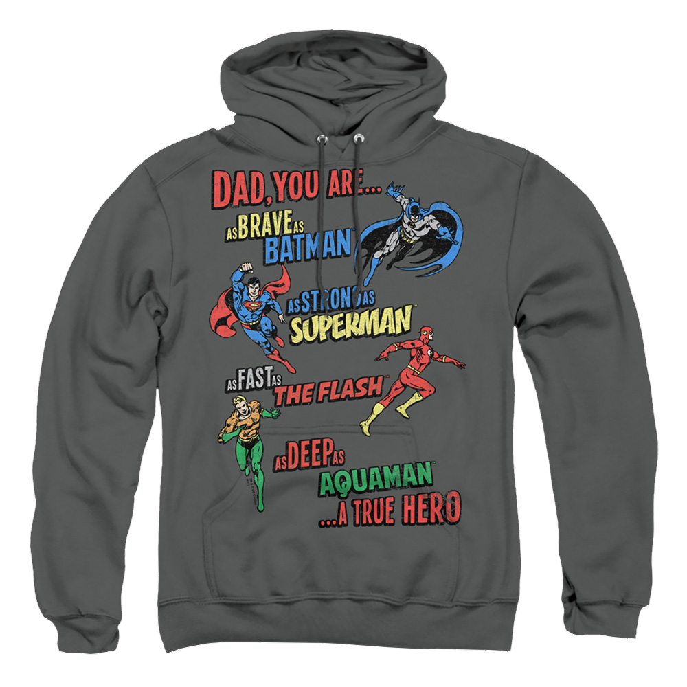 Justice League Dad Hero Pullover Hoodie Pullover Hoodie Justice League
