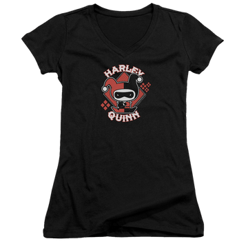 Harley Quinn Harley Chibi - Juniors V-Neck T-Shirt Juniors V-Neck T-Shirt Harley Quinn