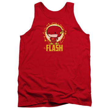 Red men's tank with Flash Chibi graphic