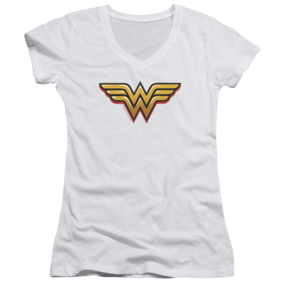 Wonder Woman Airbrush Ww - Juniors V-Neck T-Shirt Juniors V-Neck T-Shirt Wonder Woman