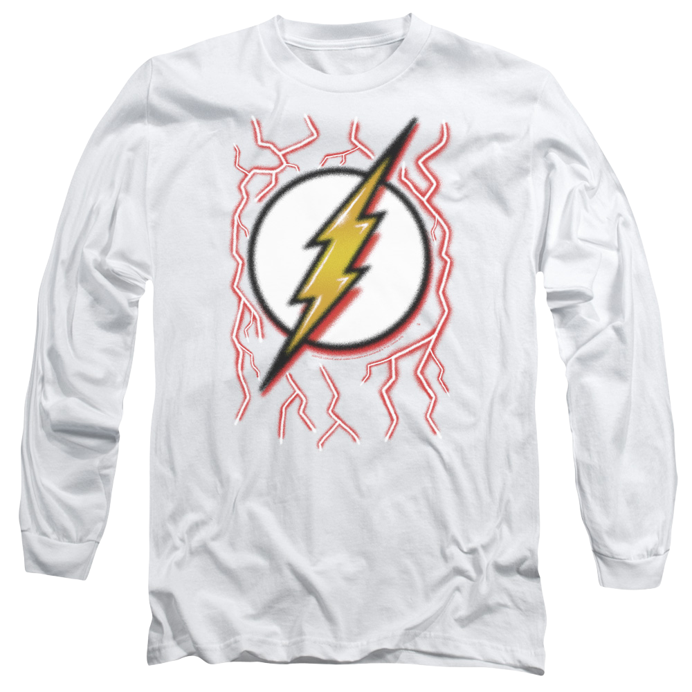 Flash, The Airbrush Bolt - Men's Long Sleeve T-Shirt Men's Long Sleeve T-Shirt The Flash