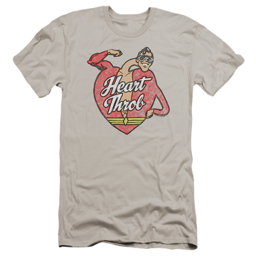 Justice League Heart Throb Men's Premium Slim Fit T-Shirt Men's Premium Slim Fit T-Shirt Plastic Man