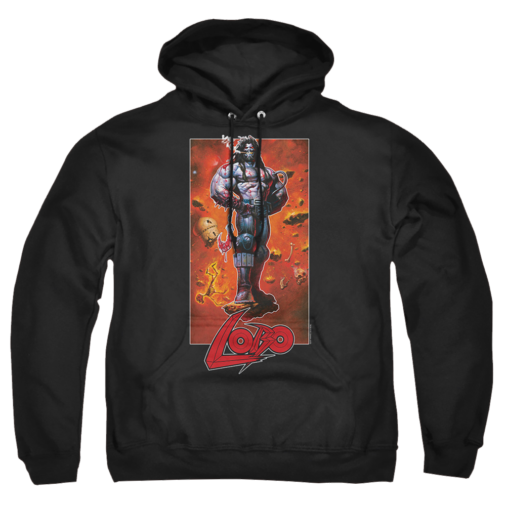 Justice League Lobo Pose Pullover Hoodie Pullover Hoodie Lobo