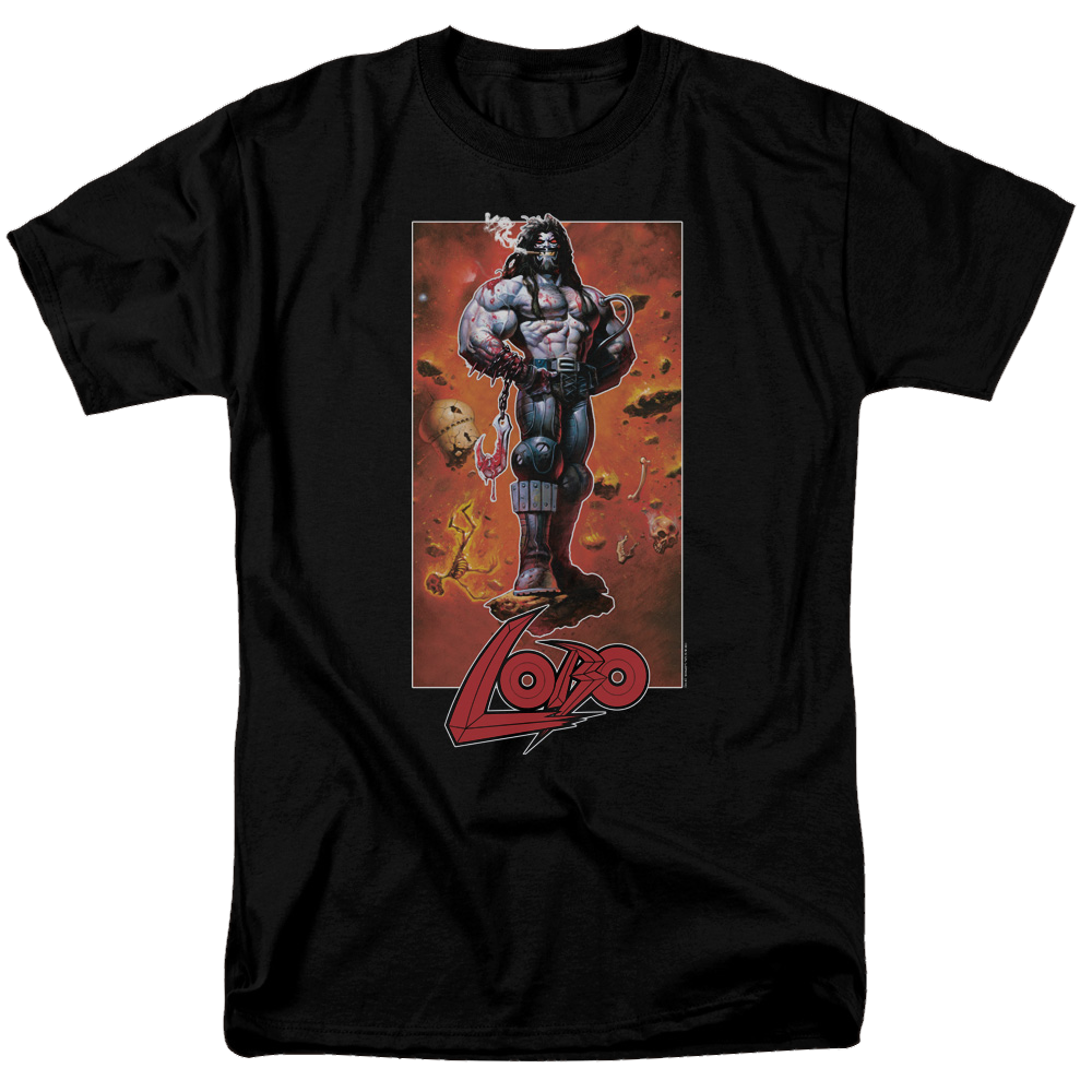 Justice League Lobo Pose Men's Regular Fit T-Shirt Men's Regular Fit T-Shirt Lobo