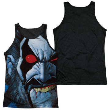 Lobo Justice League Bit Lip men's black back tank