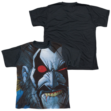 Lobo Bit Lip youth black back t-shirt for ages 8 to 12