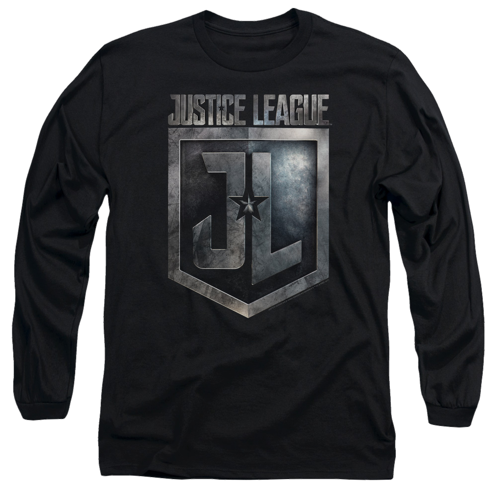Justice League Shield Logo Men's Long Sleeve T-Shirt Men's Long Sleeve T-Shirt Justice League