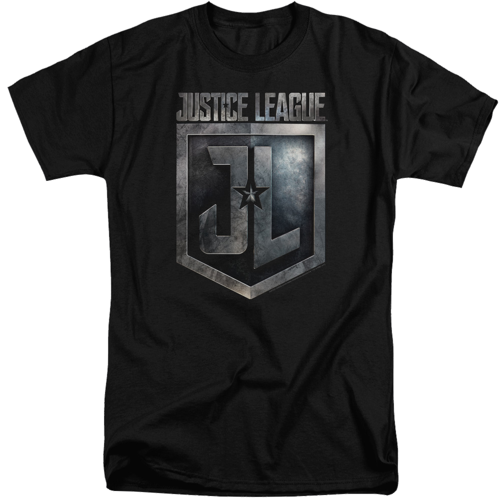 Justice League Shield Logo Men's Tall Fit T-Shirt Men's Tall Fit T-Shirt Justice League