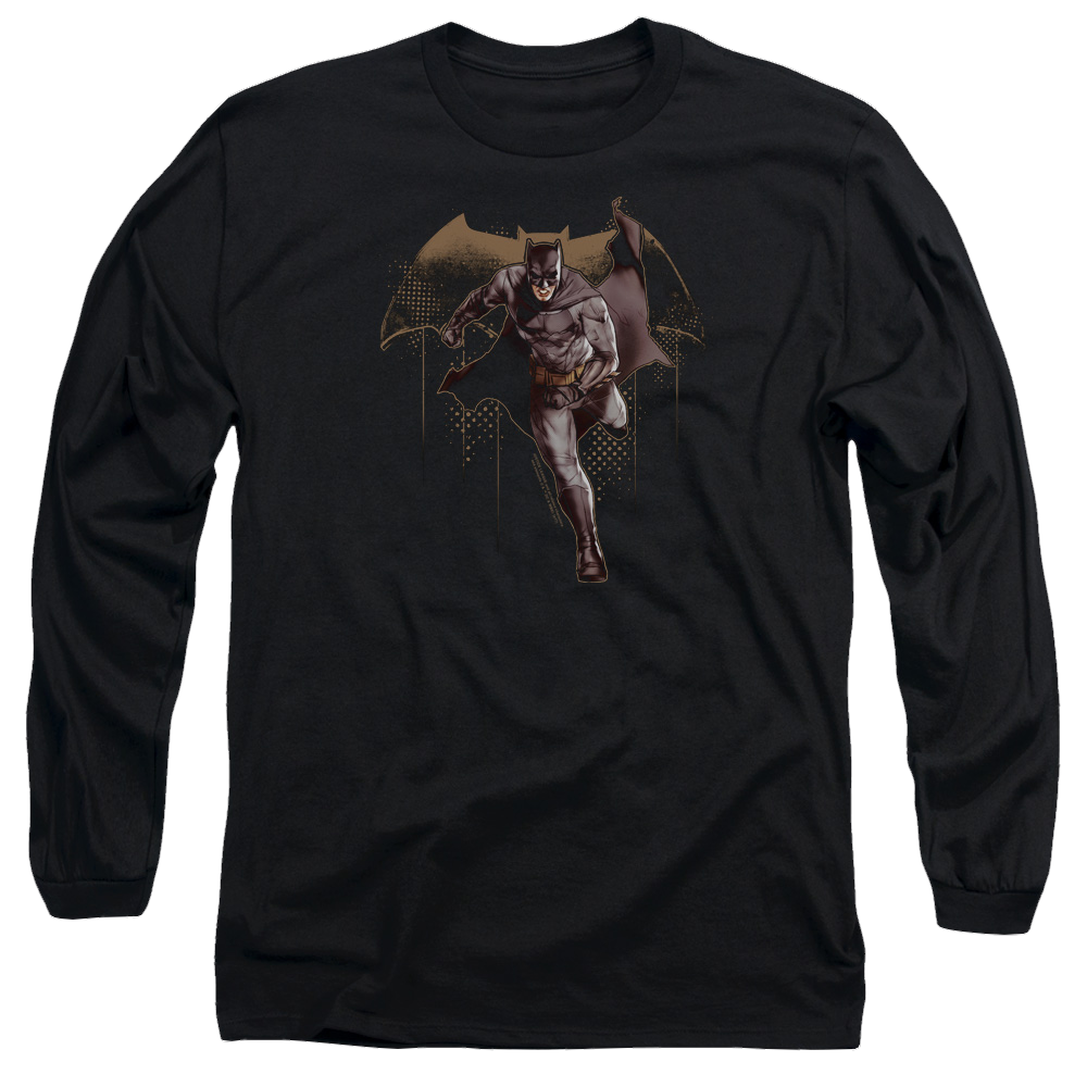 Justice League Caped Crusader Men's Long Sleeve T-Shirt Men's Long Sleeve T-Shirt Justice League