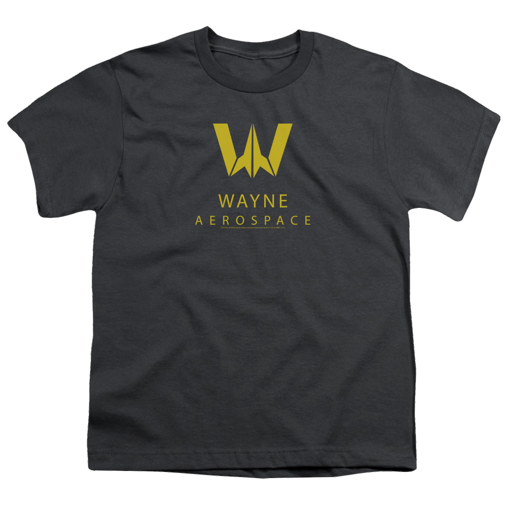 Justice League Movie Wayne Aerospace - Youth T-Shirt Youth T-Shirt (Ages 8-12) Justice League