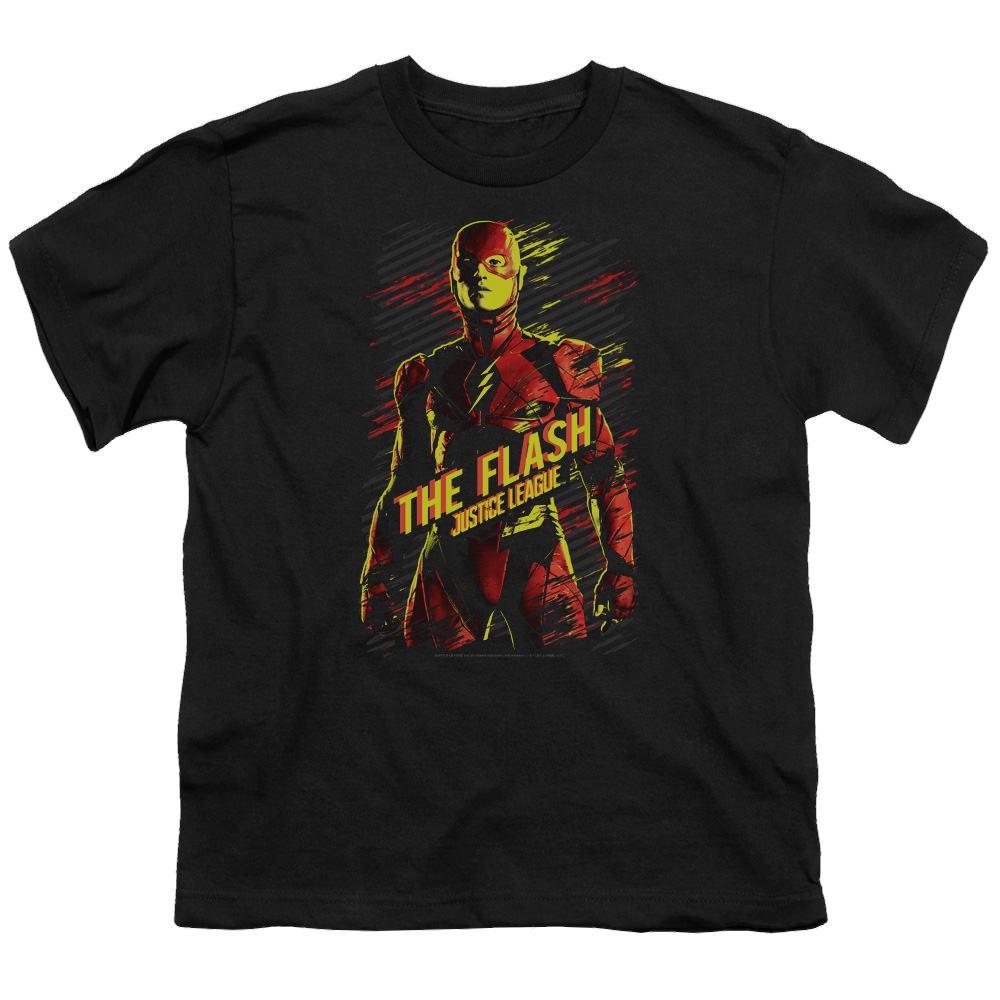 Justice League Movie The Flash - Youth T-Shirt Youth T-Shirt (Ages 8-12) Justice League