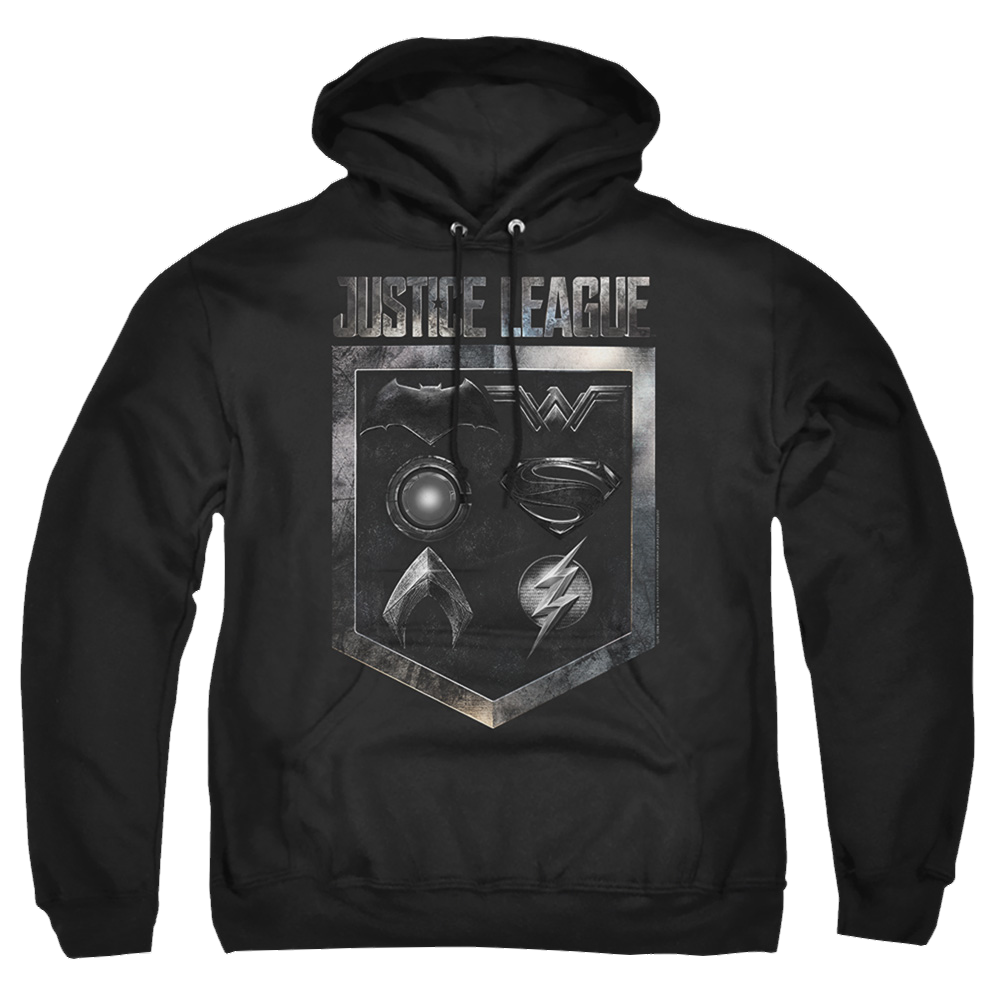 Justice League Shield Of Emblems Pullover Hoodie Pullover Hoodie Justice League