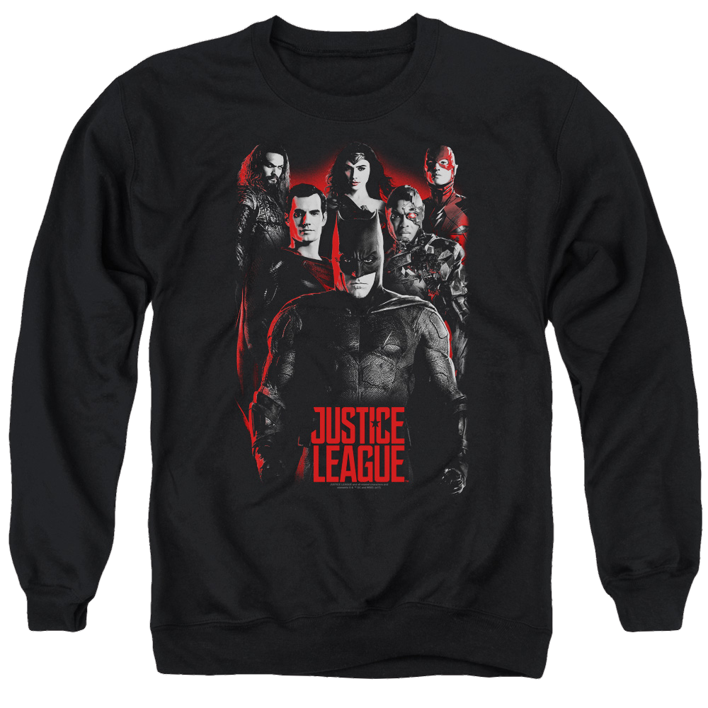 Justice League The League Men's Crewneck Sweatshirt Men's Crewneck Sweatshirt Justice League