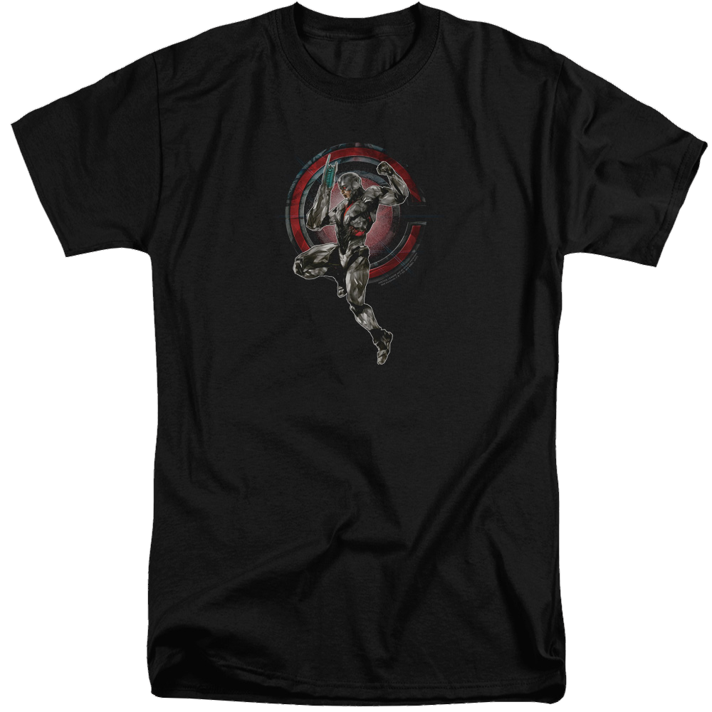 Justice League Movie Cyborg - Men's Tall Fit T-Shirt Men's Tall Fit T-Shirt Justice League