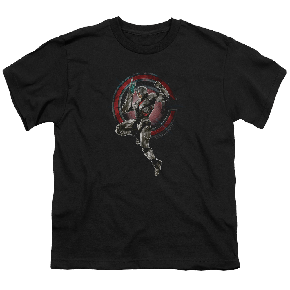 Justice League Movie Cyborg - Youth T-Shirt Youth T-Shirt (Ages 8-12) Justice League