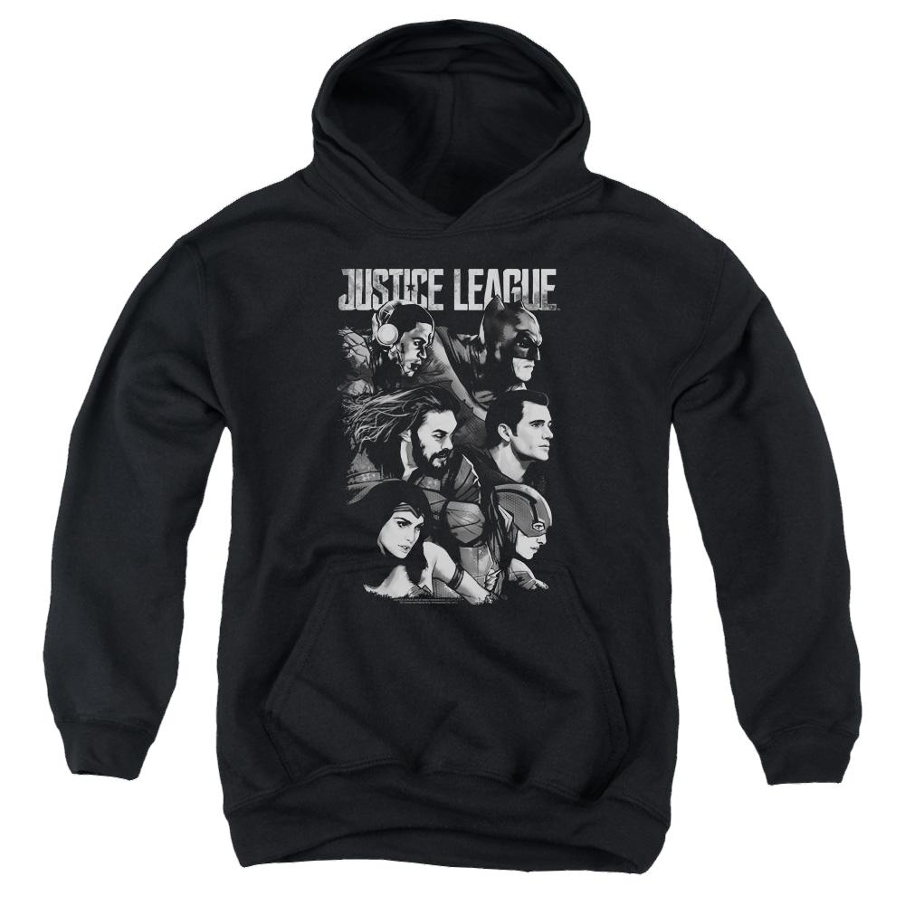 Justice League Movie Pushing Forward - Youth Hoodie Youth Hoodie (Ages 8-12) Justice League