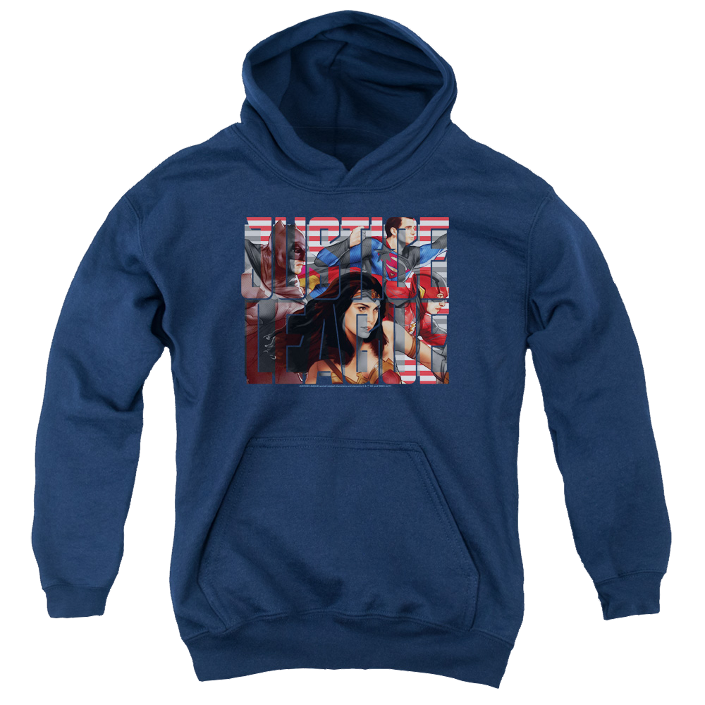 Justice League Movie Rally - Youth Hoodie Youth Hoodie (Ages 8-12) Justice League