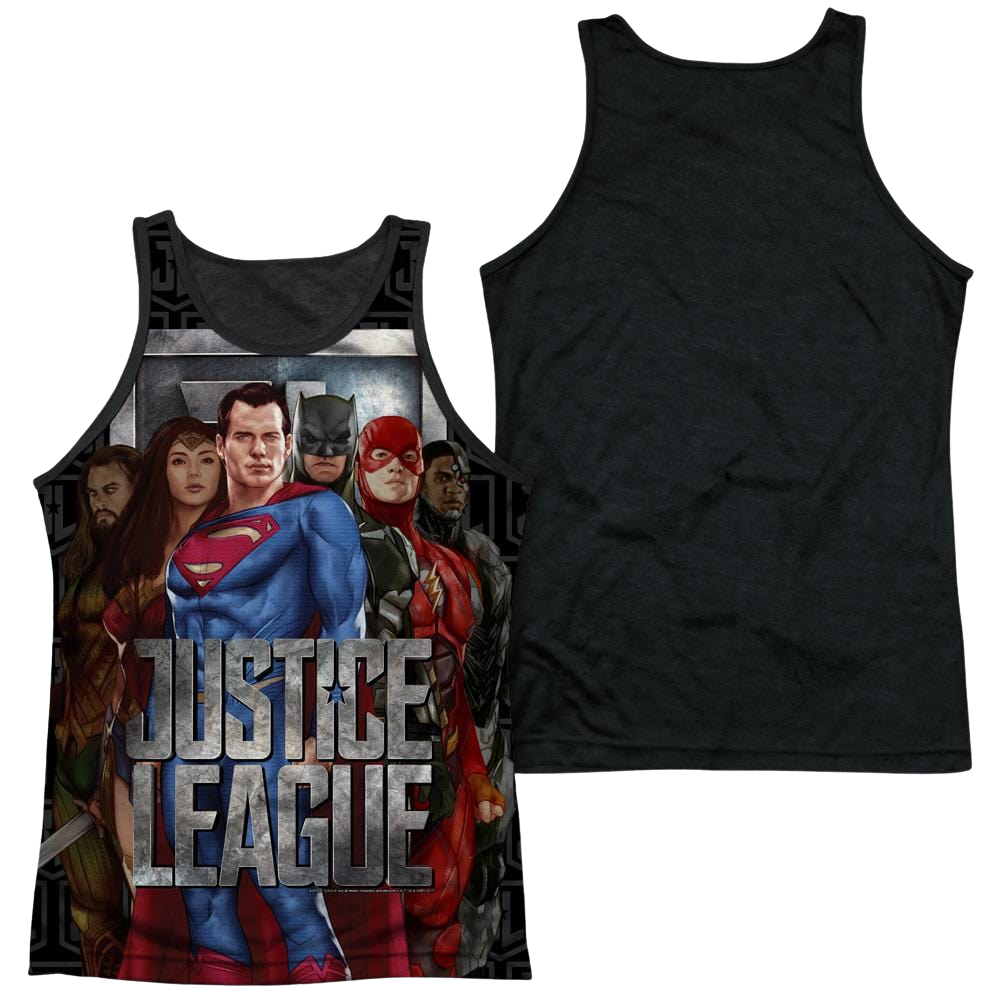 Justice League Movie The League - Men's Black Back Tank Top Men's Black Back Tank Justice League