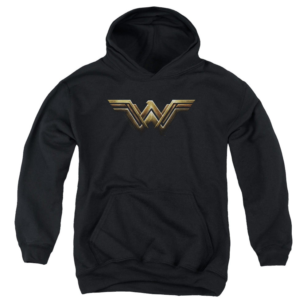 Justice League Movie Wonder Woman Logo - Youth Hoodie Youth Hoodie (Ages 8-12) Justice League