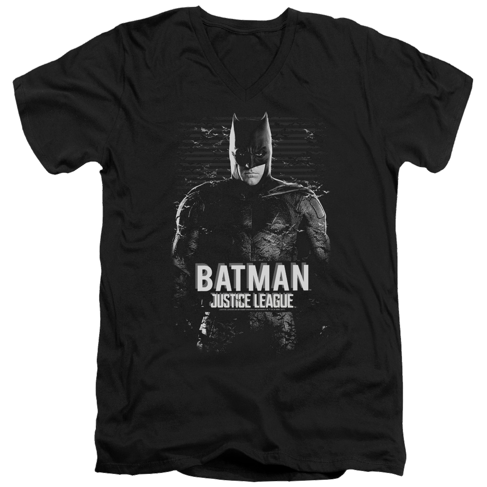 Justice League Batman Men's V-Neck T-Shirt Men's V-Neck T-Shirt Justice League