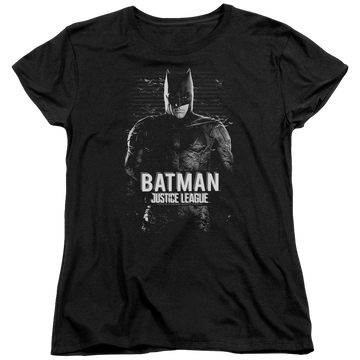 Black women's t-shirt with Justice League Batman graphic