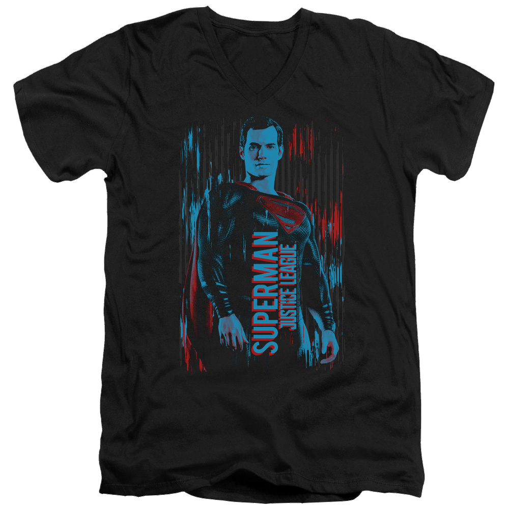 Justice League Superman Men's V-Neck T-Shirt Men's V-Neck T-Shirt Justice League