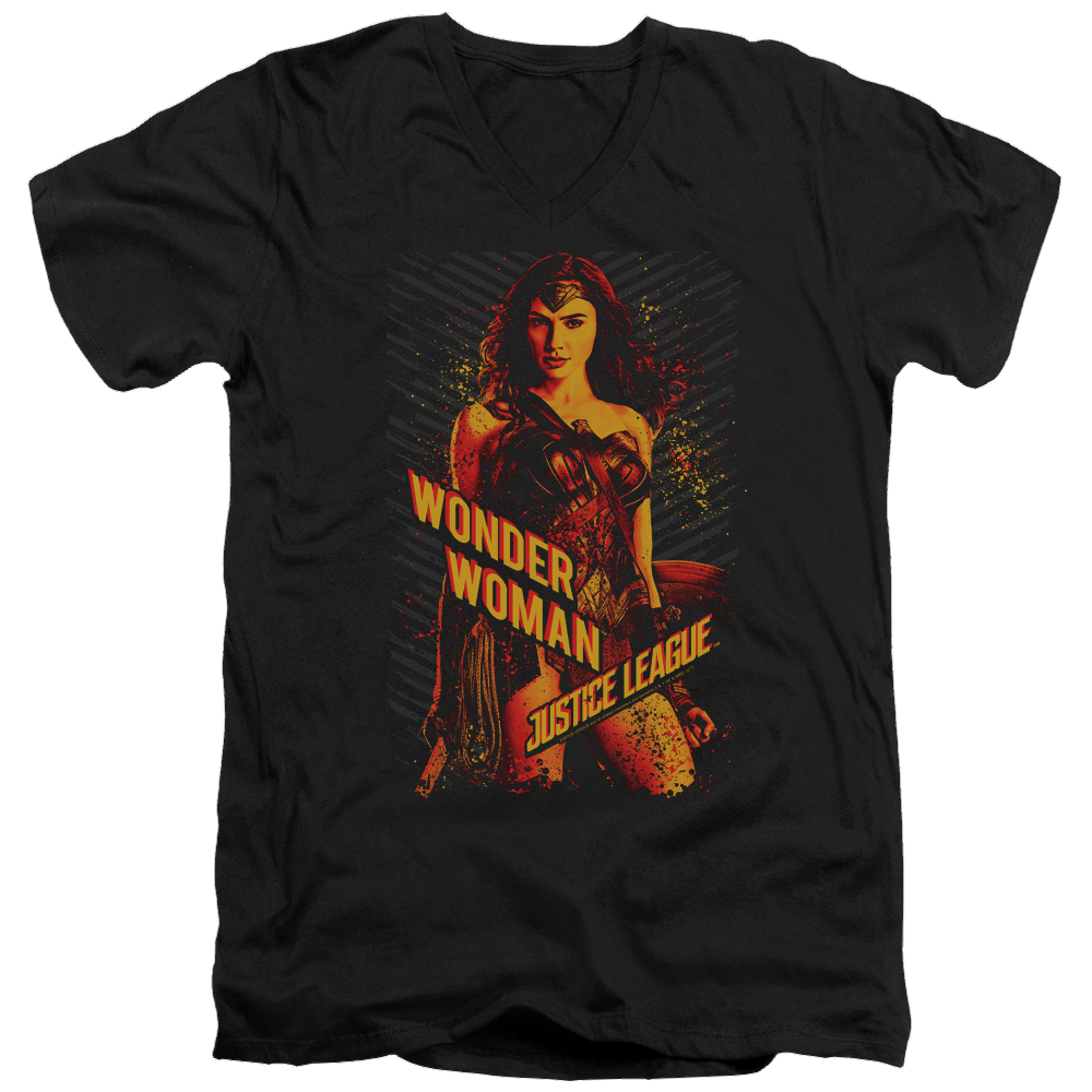 Justice League Wonder Woman Men's V-Neck T-Shirt Men's V-Neck T-Shirt Justice League