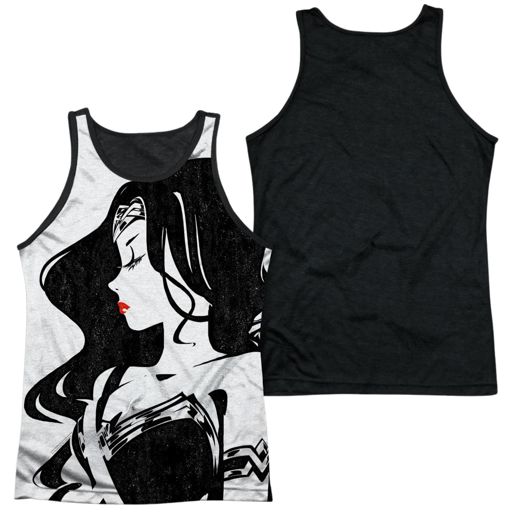 Justice League Ww Profile Men's Black Back Tank Men's Black Back Tank Justice League