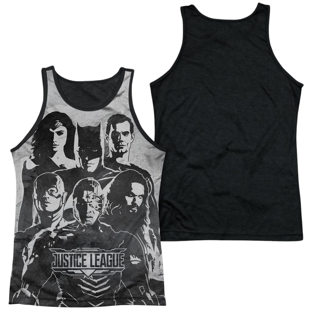 Justice League Movie The League - Men's Black Back Tank Top Men's Black Back Tank Justice League