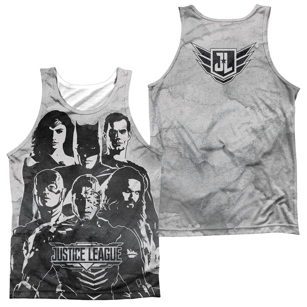 Justice League Movie The League (Front/Back Print) - Men's All Over Print Tank Top Men's All Over Print Tank Justice League