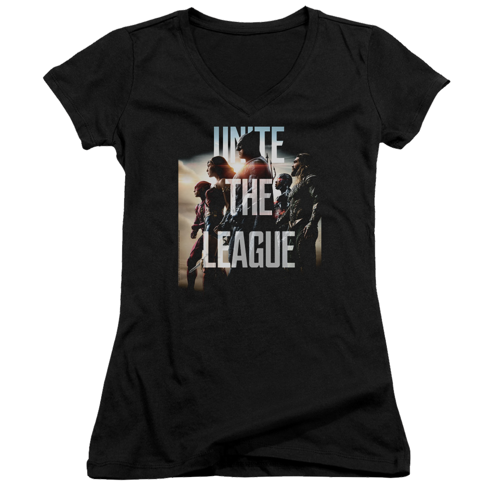 Justice League Dawn Juniors V-Neck T-Shirt Juniors V-Neck T-Shirt Justice League
