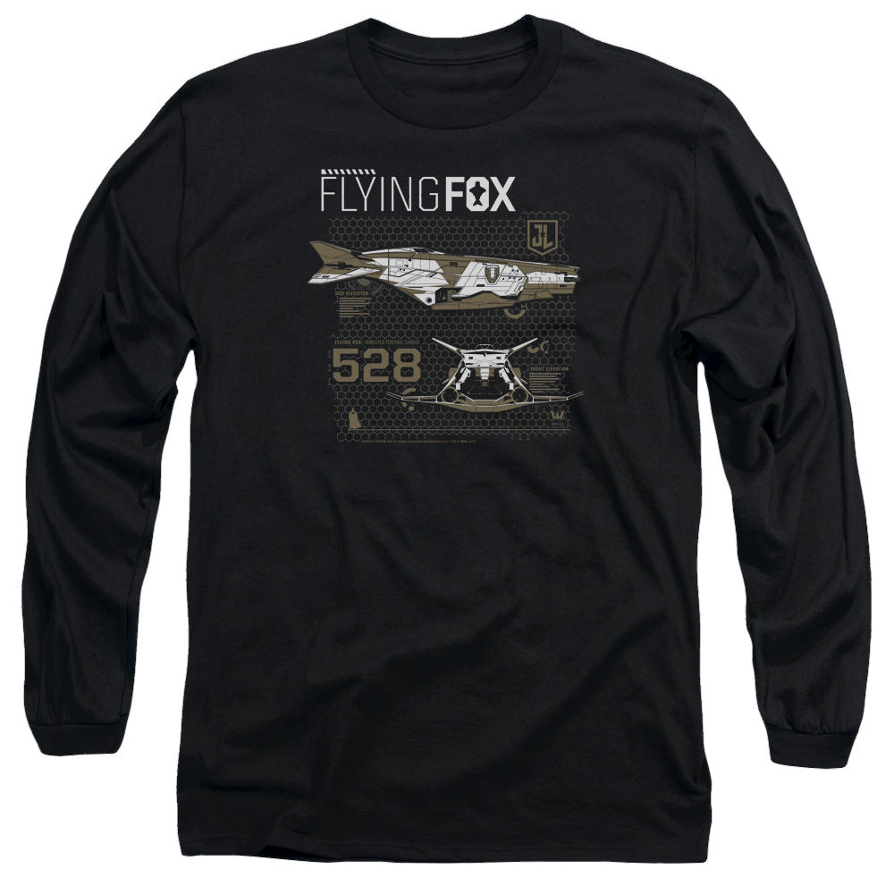 Justice League Flying Fox Men's Long Sleeve T-Shirt Men's Long Sleeve T-Shirt Justice League