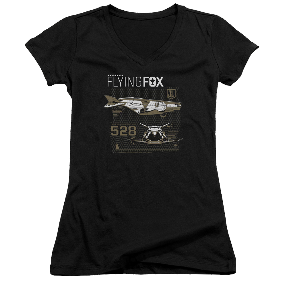 Justice League Flying Fox Juniors V-Neck T-Shirt Juniors V-Neck T-Shirt Justice League
