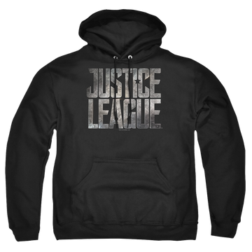 Justice League Metal Logo Pullover Hoodie Pullover Hoodie Justice League