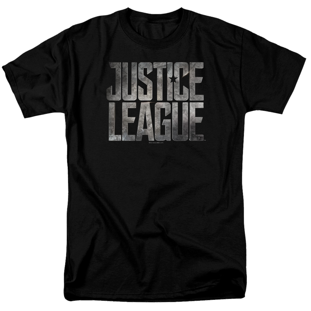 Justice League Metal Logo Men's Regular Fit T-Shirt Men's Regular Fit T-Shirt Justice League