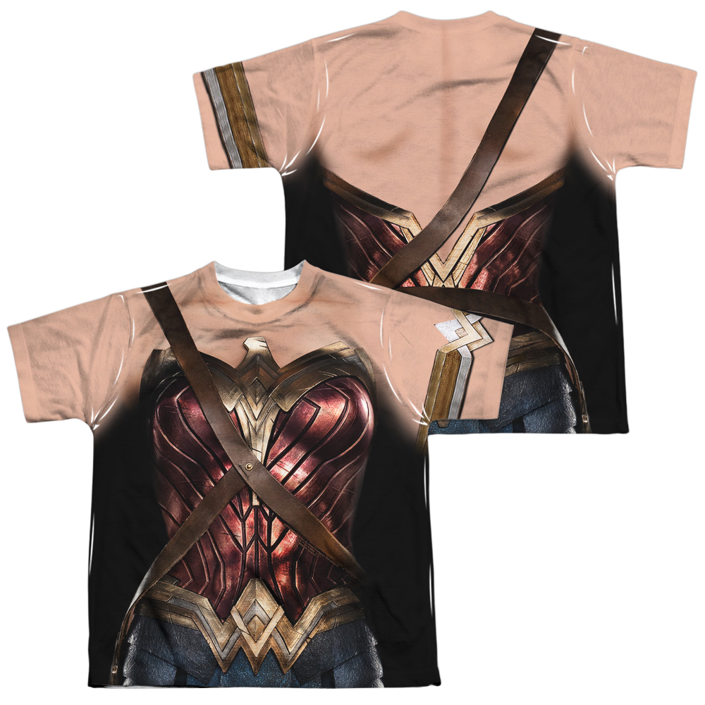 Justice League Movie Wonder Woman Uniform - Youth All-Over Print T-Shirt Youth All-Over Print T-Shirt (Ages 8-12) Justice League