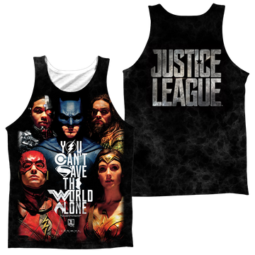 Justice League Save The World Poster men's all-over print tank