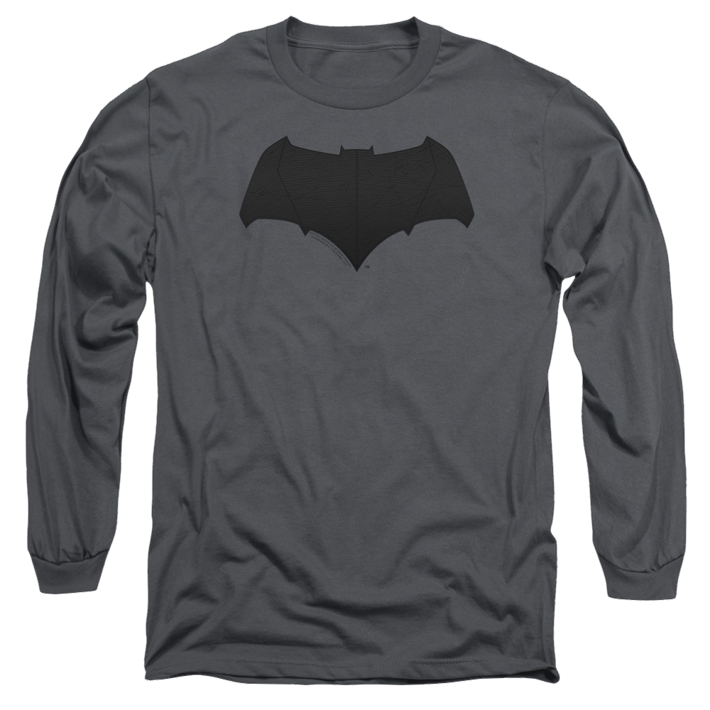 Justice League Movie Batman Logo - Men's Long Sleeve T-Shirt Men's Long Sleeve T-Shirt Justice League
