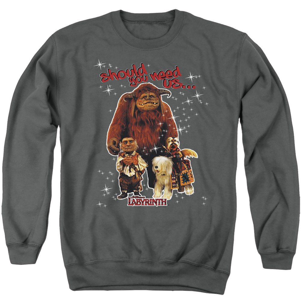 Labyrinth Should You Need Us Men's Crewneck Sweatshirt Men's Crewneck Sweatshirt Labyrinth