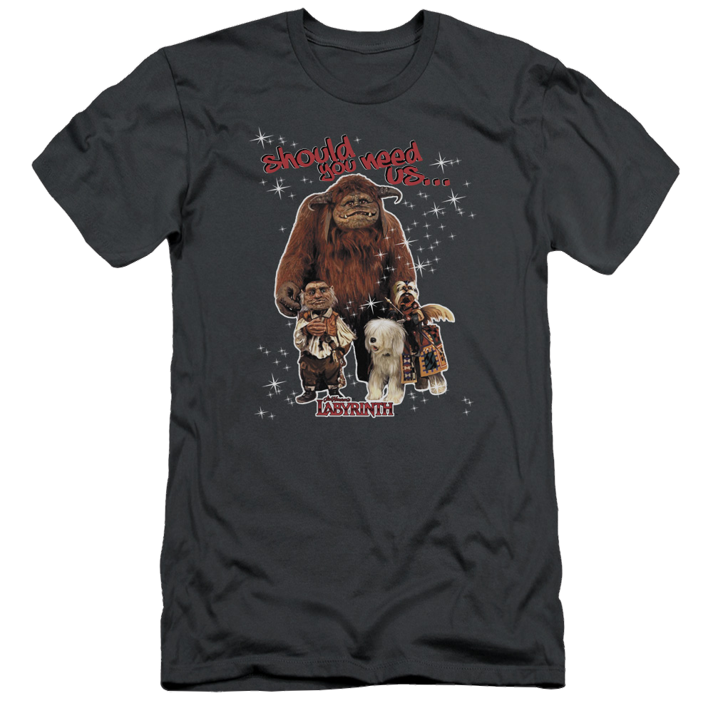 Labyrinth Should You Need Us Men's Slim Fit T-Shirt Men's Slim Fit T-Shirt Labyrinth