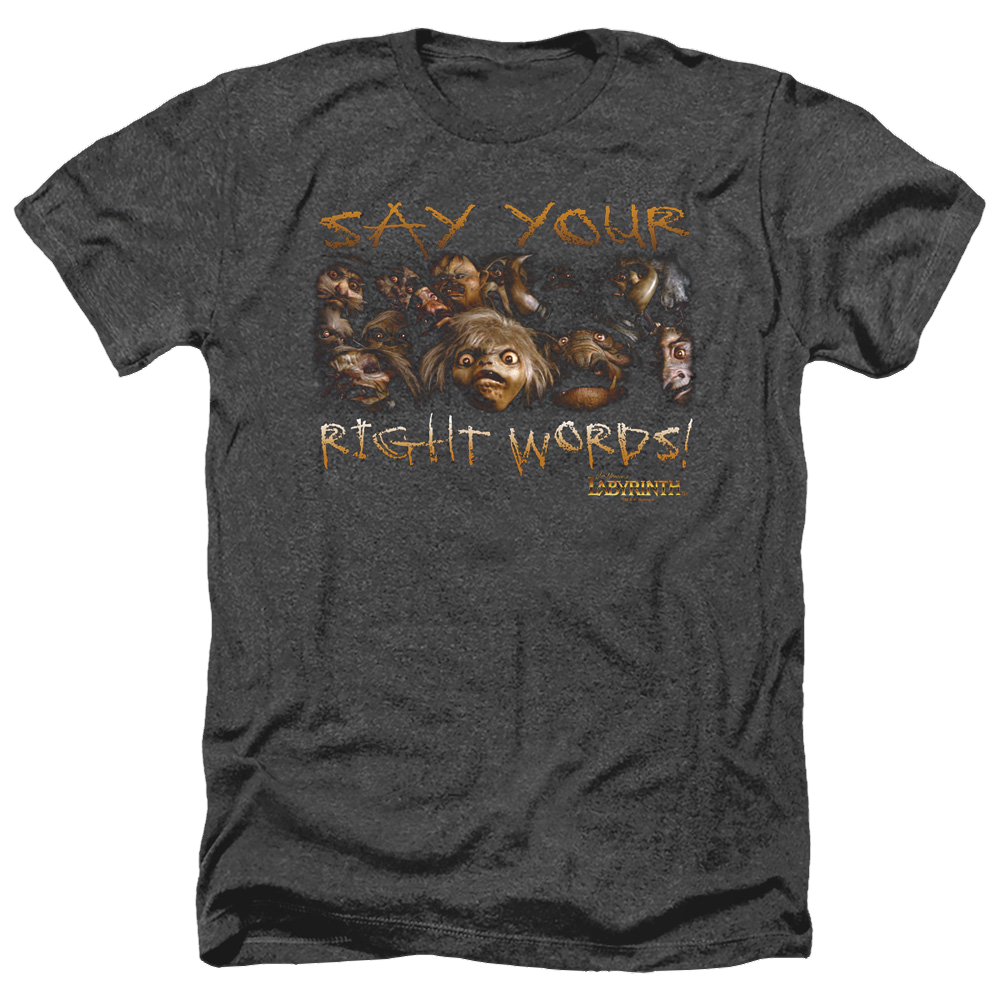 Labyrinth Say Your Right Words Men's Heather T-Shirt Men's Heather T-Shirt Labyrinth