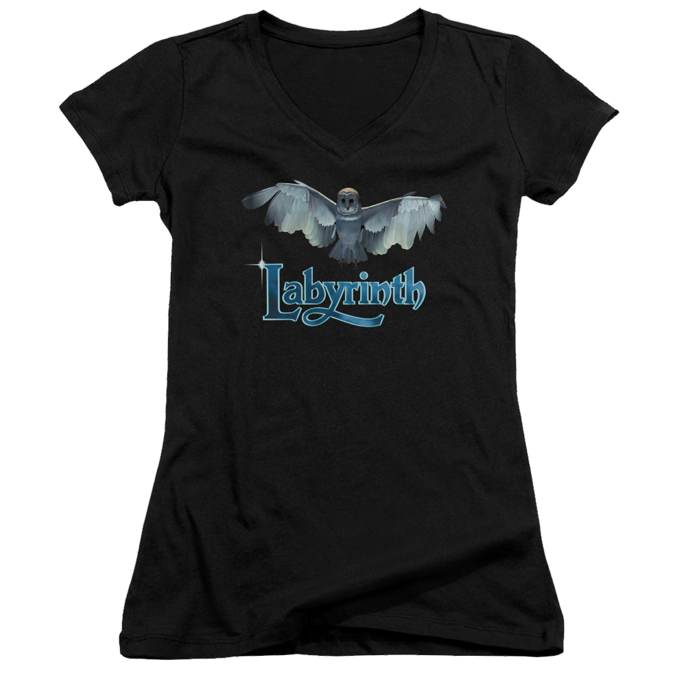 Labyrinth Title Sequence Juniors V-Neck T-Shirt Juniors V-Neck T-Shirt Labyrinth