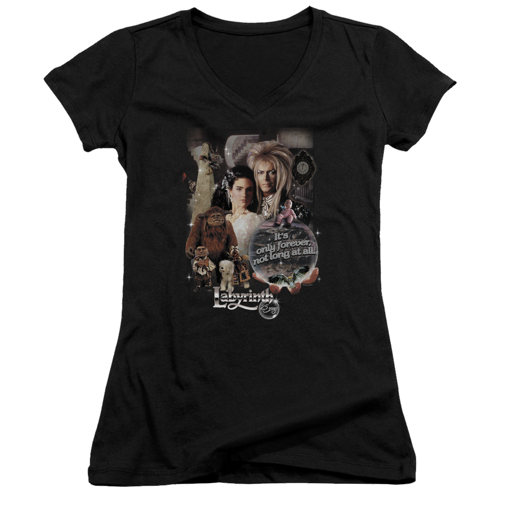 Labyrinth 25 Years Of Magic Juniors V-Neck T-Shirt Juniors V-Neck T-Shirt Labyrinth