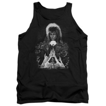 Black men's tank with Labyrinth Castle graphic
