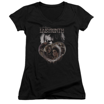 Labyrinth Globes Juniors V-Neck T-Shirt Juniors V-Neck T-Shirt Labyrinth